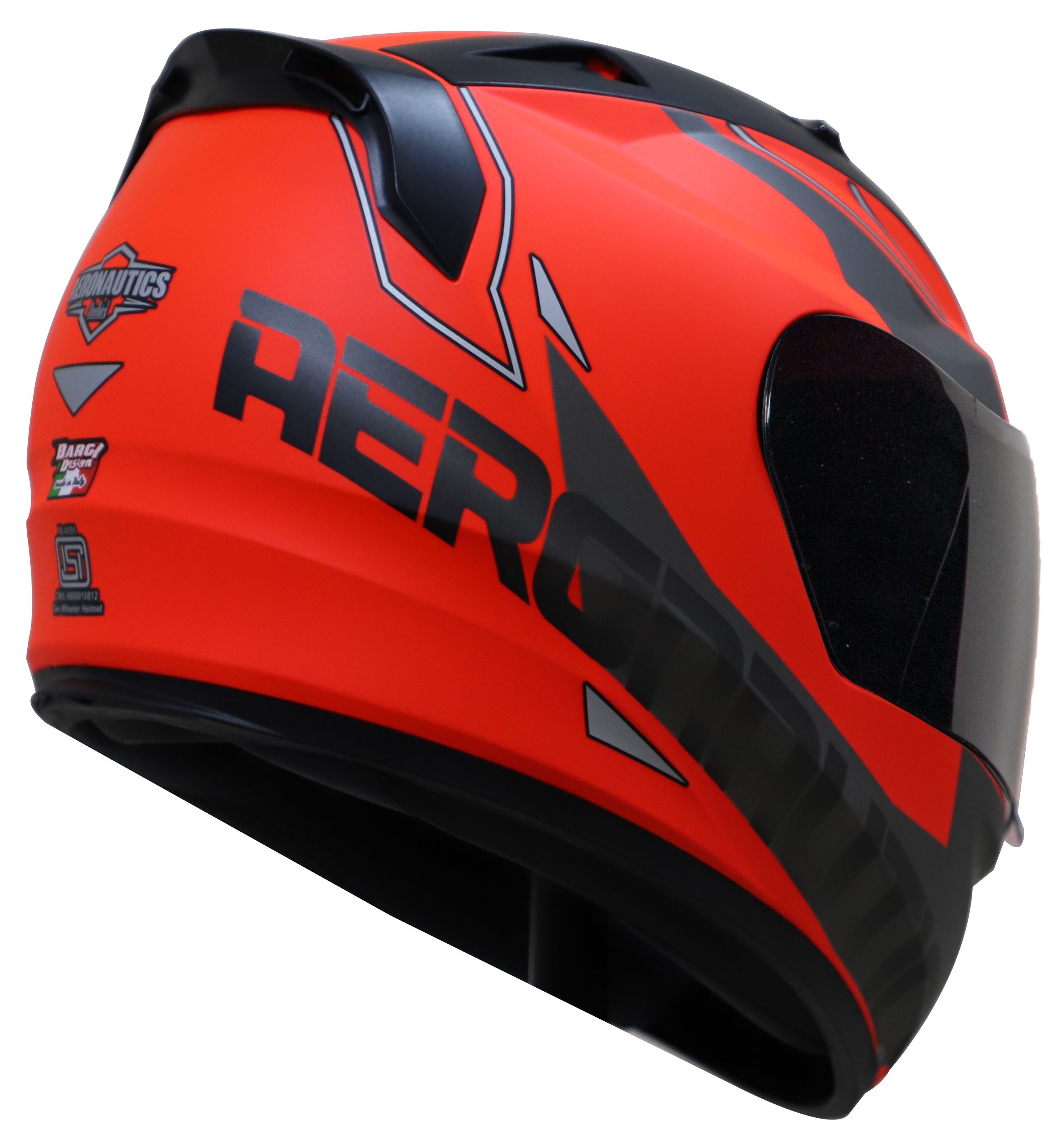 SA-1 RTW GLOSSY FLUO RED WITH WHITE (FITTED WITH EXTRA CLEAR VISOR EXTRA SMOKE FREE)